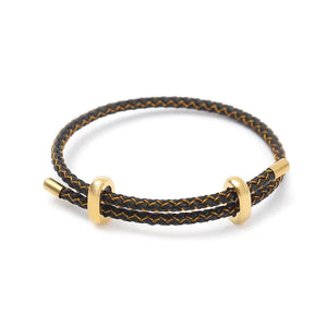 Braided Bracelet with Stainless Steel Charm