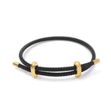 Braided Bracelet with Stainless Steel Charm
