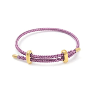 Braided Bracelet with Stainless Steel Charm