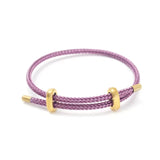 Braided Bracelet with Stainless Steel Charm