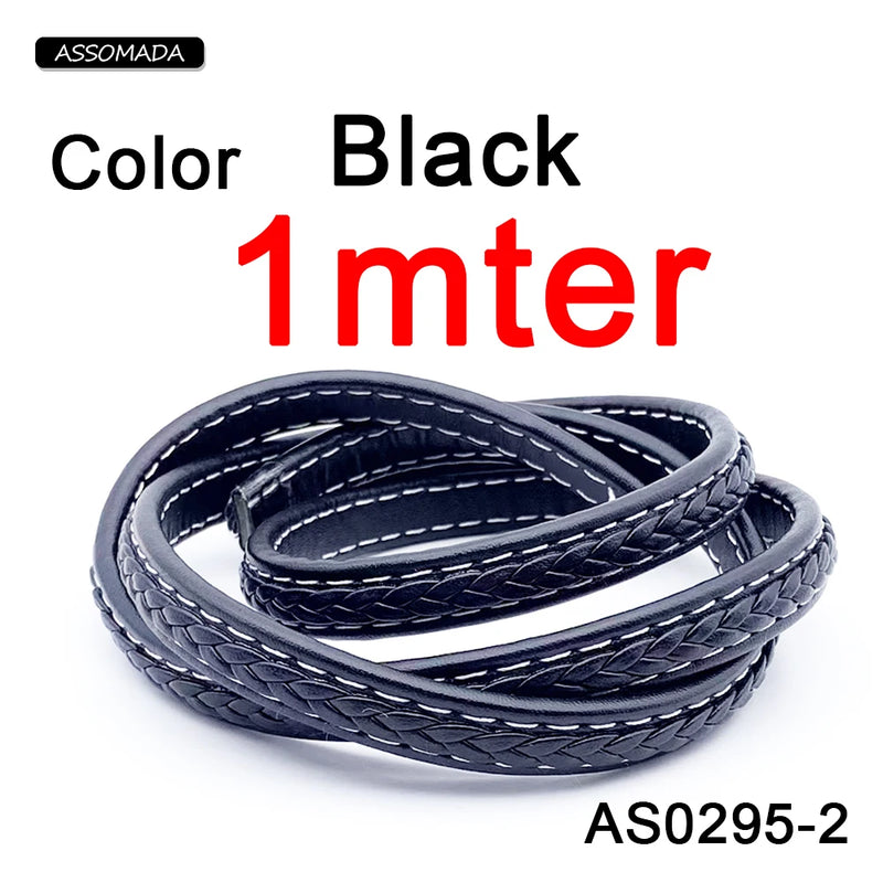 Flat Leather Jewelry Rope For Bracelet Necklace Handcraft Leather Cords
