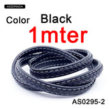 Flat Leather Jewelry Rope For Bracelet Necklace Handcraft Leather Cords