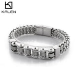 Braided Stainless Steel Chain Link Bracelet for Men