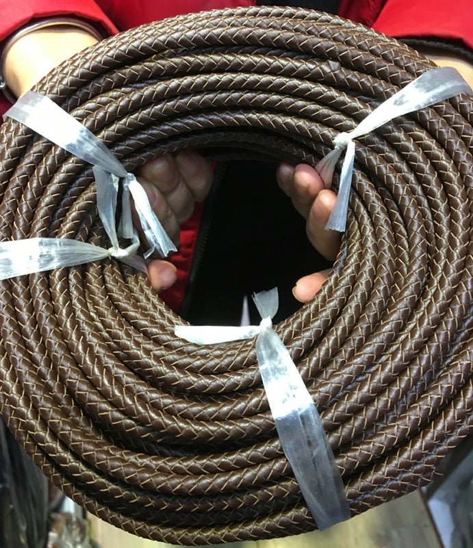Braided Leather Bolo Cord Round Leather Strip 3/4/5/6mm