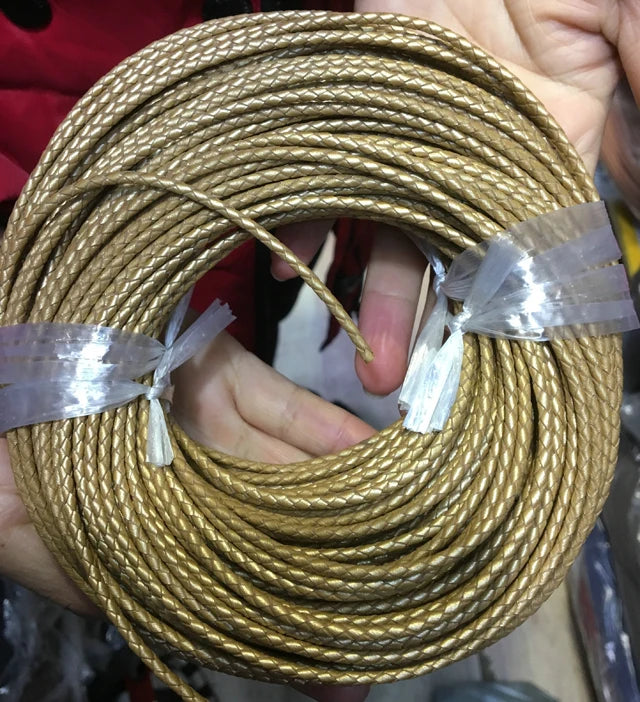 3mm Braided Leather Bolo Cord Necklace Bracelet