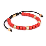 Braided Macrame Bracelet Women Natural Stone Charms Bracelet