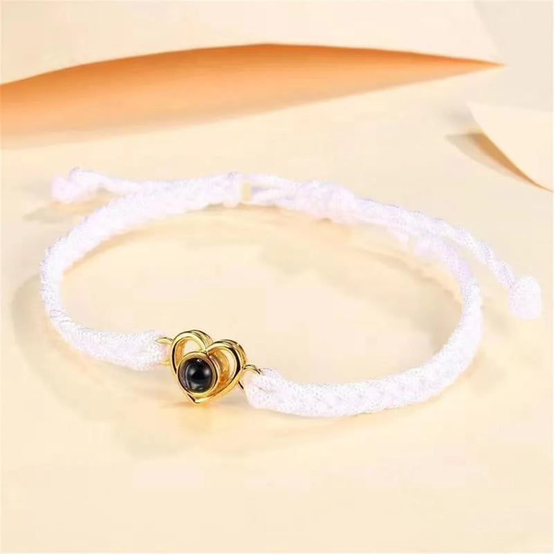 Engraved Love Projection Bracelet with Photo Light