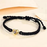 Engraved Love Projection Bracelet with Photo Light