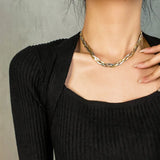 Braided Snake Bone Necklace Titanium Steel Clavicle Chain