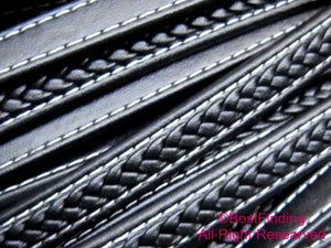 Braided 12x6mm Leather Cord Men's Bracelet Cord
