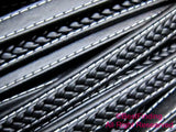 Braided 12x6mm Leather Cord Men's Bracelet Cord
