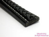 Braided Lace Leather Cord Men's Bracelet 12x6mm