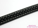Braided Lace Leather Cord Men's Bracelet 12x6mm