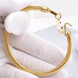 Braided Wire Rope Horseshoe Buckle Bracelet