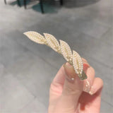 Retro Rhinestone Hair Clips For Women Ponytail Headwear