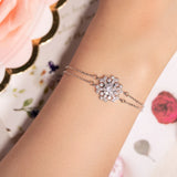 925 Sterling Silver Snowflake Bracelet Bangle Wedding Jewelry for Women