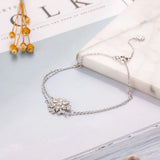 925 Sterling Silver Snowflake Bracelet Bangle Wedding Jewelry for Women