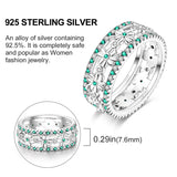 925 Silver Sun Moon Stars Pink Heart Crown Rings Women Anniversary Gift