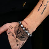 316L Stainless Steel Punk Skull Bead Men's Link Strand Hand Chain