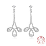 925 Silver Earrings with SONA Diamond Zircon Dangle for Women