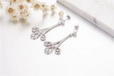 925 Silver Earrings with SONA Diamond Zircon Dangle for Women
