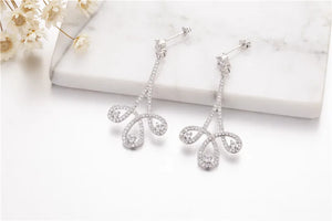 925 Silver Earrings with SONA Diamond Zircon Dangle for Women