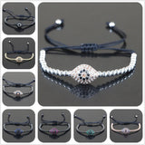 Anil Arjandas Macrame Braid Bracelets with Eye Charm