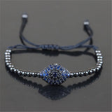 Anil Arjandas Macrame Braid Bracelets with Eye Charm