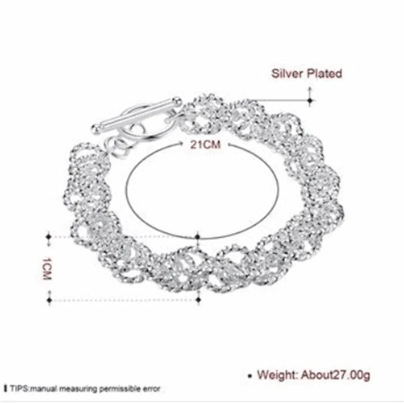 925 Silver Charm Bracelet Wedding Party Jewelry
