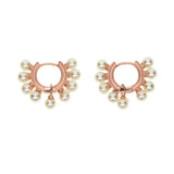 9pc Pearl HOOP Earrings Pink Rose AAAAA Freshwater Artificial Pearl S925