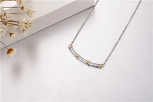 Zircon Cz 925 Sterling Silver Wedding Pendant with Necklace