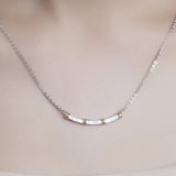 Zircon Cz 925 Sterling Silver Wedding Pendant with Necklace