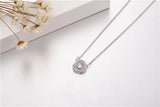 5A Zircon Cz Real 925 Sterling silver Wedding Pendant with Necklace