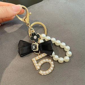 Pearl No.5 Key Rings for Women Car Keychain
