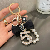 Pearl No.5 Key Rings for Women Car Keychain