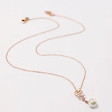 Rose Titanium Earring Necklace Set for Women