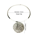 Torques Metal Wire Pendant Choker Necklace for Women