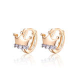 CZ Crystal Hoop Earrings with Pearls