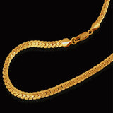 Golden Snake Chain Necklace Men Women Punk Kpop Collares