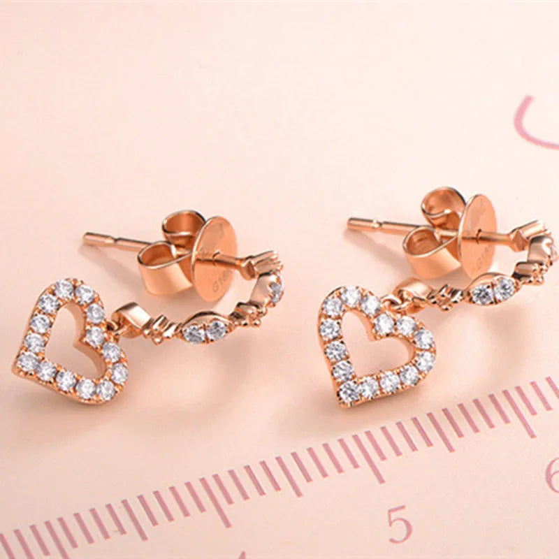 Vintage Heart Hoop Earrings for Women
