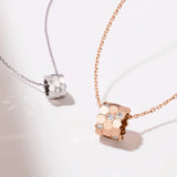 925 Silver Honeycomb Pendant Necklace Wedding BEE MY LOVE