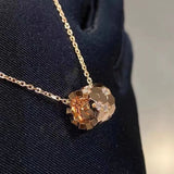 925 Silver Honeycomb Pendant Necklace Wedding BEE MY LOVE