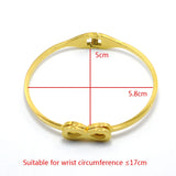 Rose Infinite Bangle Stainless Steel Cuff Bracelet Number