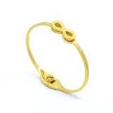 Rose Infinite Bangle Stainless Steel Cuff Bracelet Number