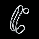 925 Silver Bracelet Women Cuff Bangle