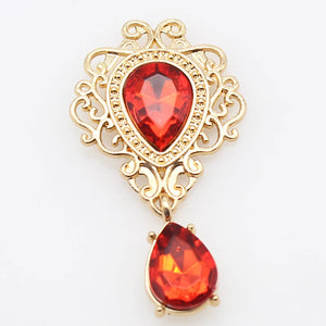 10 Flat Brooch Water Drop Alloy Crystal Decor Wedding Holiday Ideas