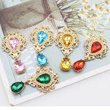 10 Flat Brooch Water Drop Alloy Crystal Decor Wedding Holiday Ideas