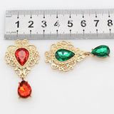 10 Flat Brooch Water Drop Alloy Crystal Decor Wedding Holiday Ideas