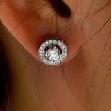 925 Sterling Silver Stud Earrings Women Fine Jewelry