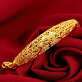 18k Yellow Plated Sand Buckle Bridal Bracelet for Women